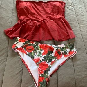 Shein Strapless bathing suit set